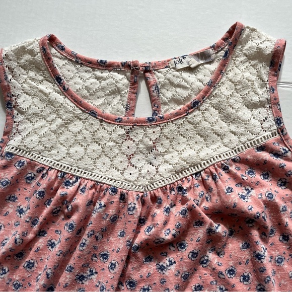 Lace Detail Floral Top, Sz L - Picture 4 of 7